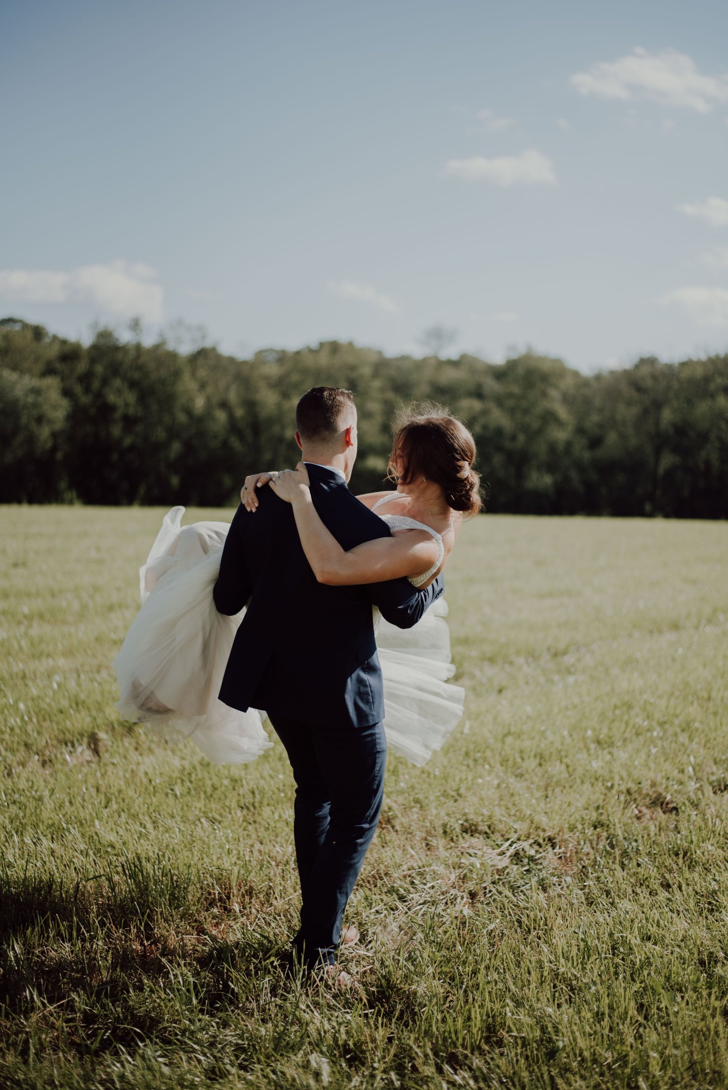 Wedding Couple in field