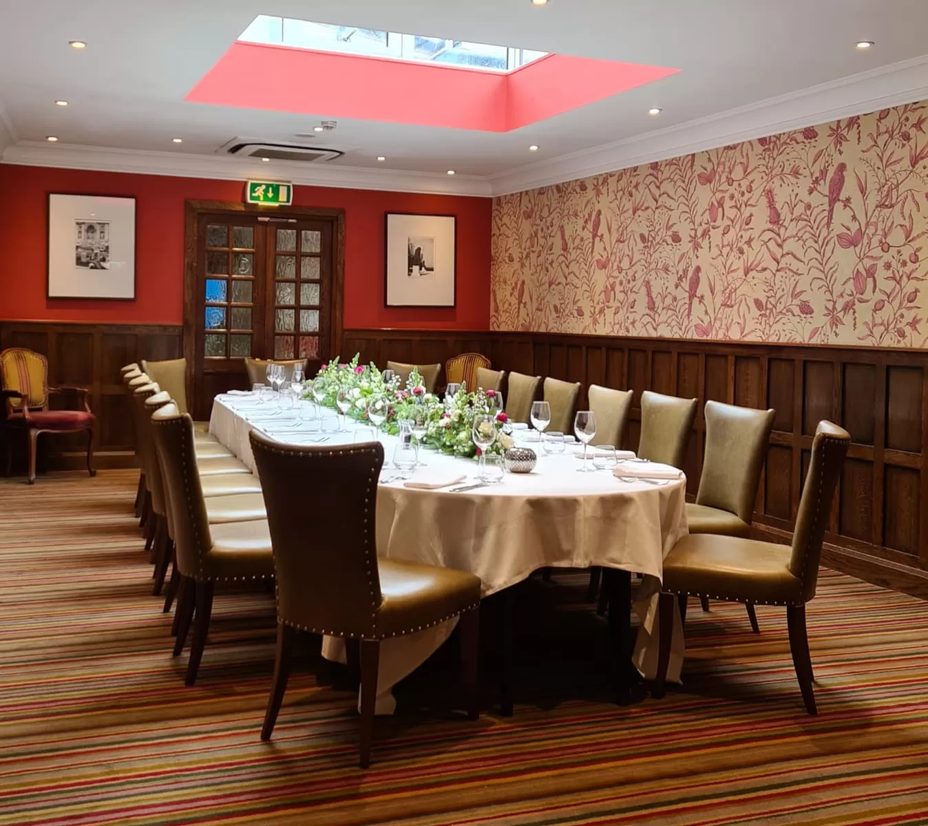 table set for christmas