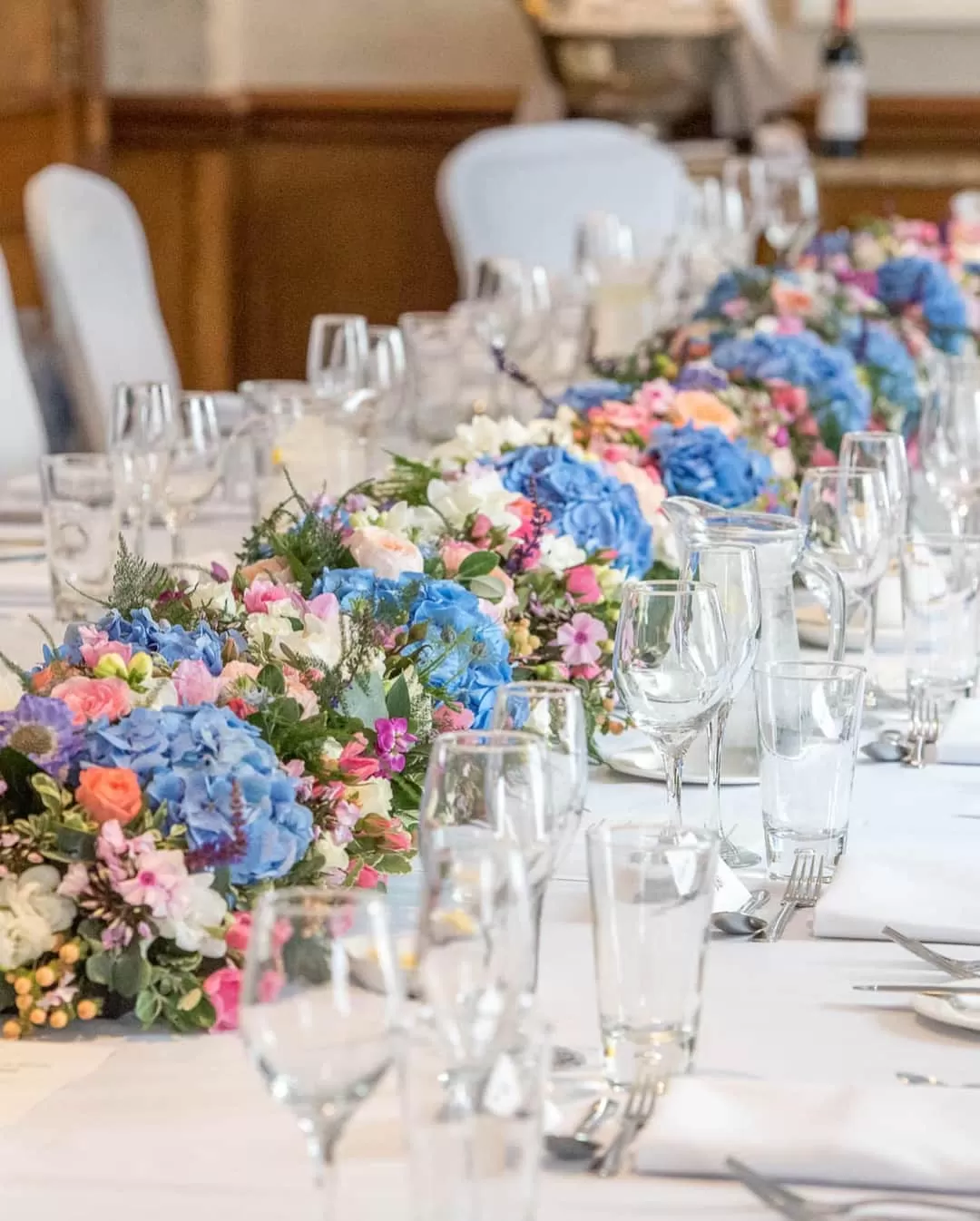 table set for wedding