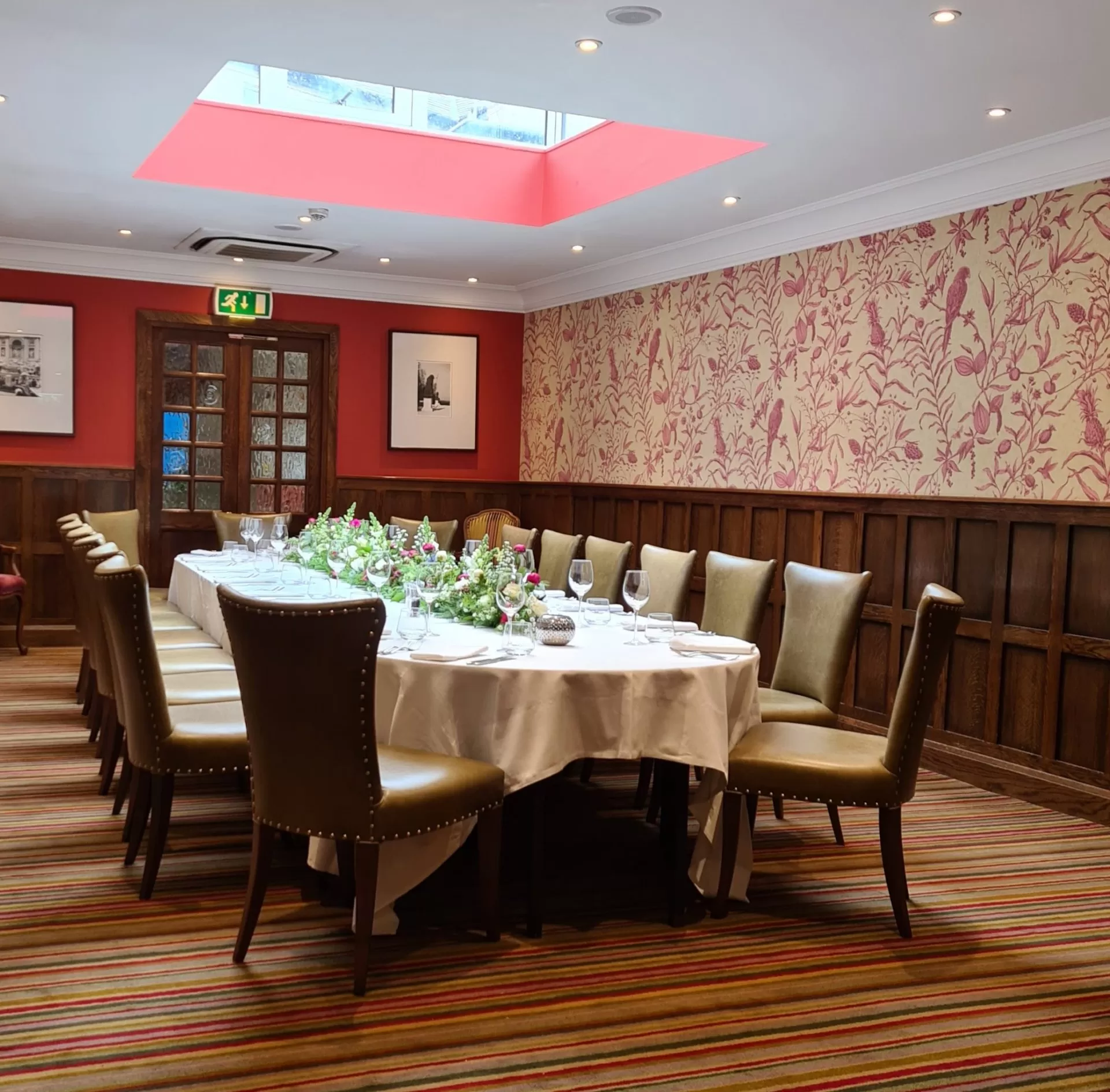 table set for Christmas