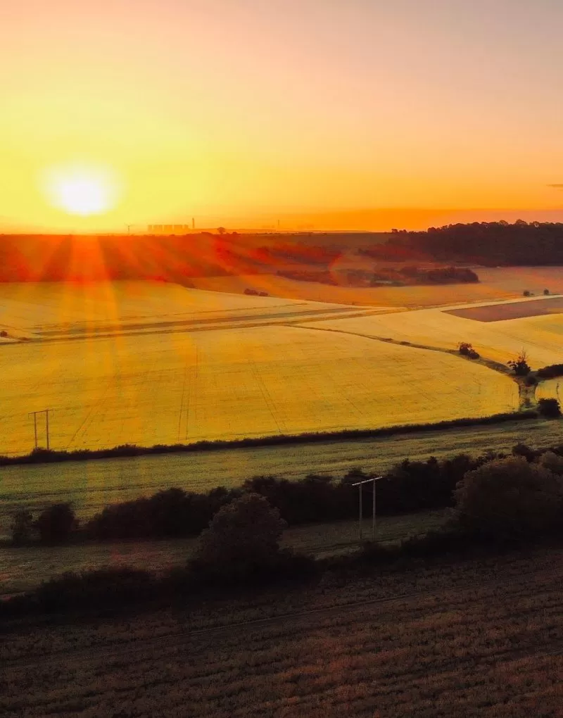 sun shine over the fields